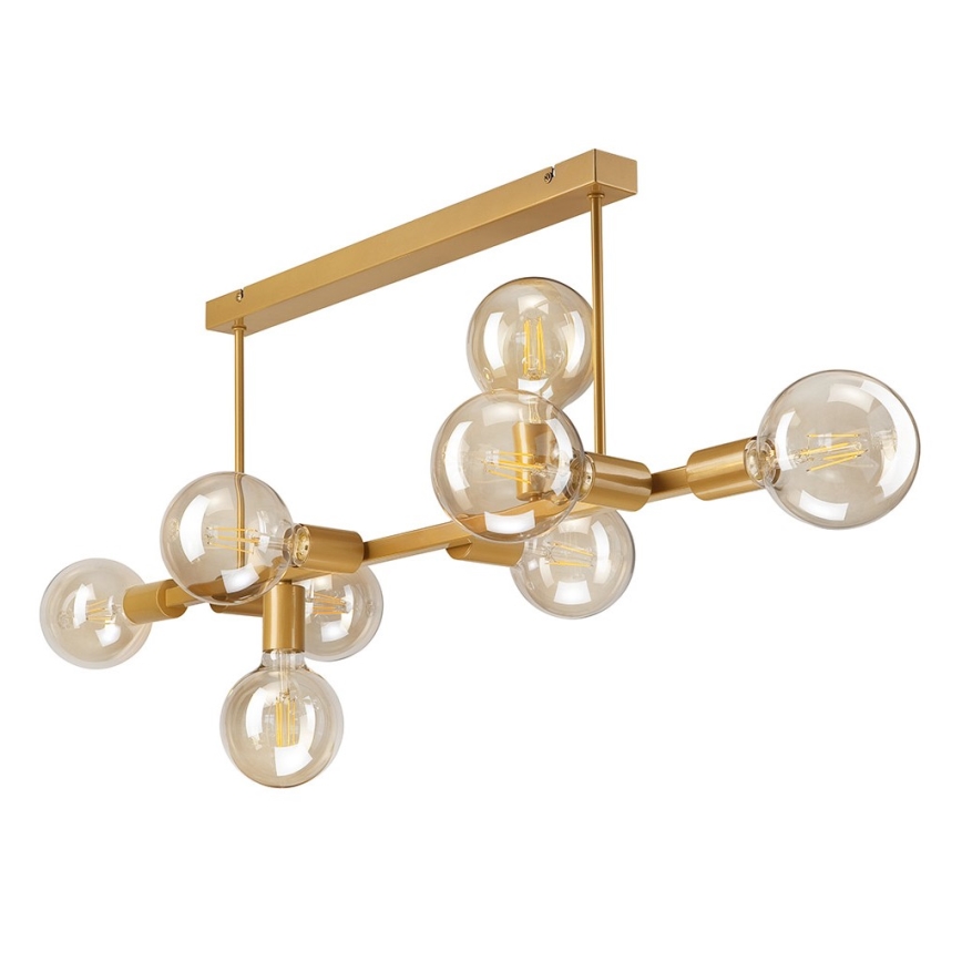 Candelabro suspenso ASTRID 8xE27/60W/230V dourado