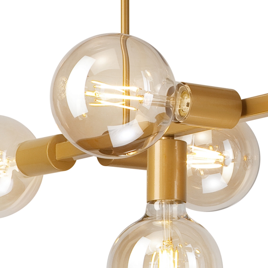 Candelabro suspenso ASTRID 8xE27/60W/230V dourado