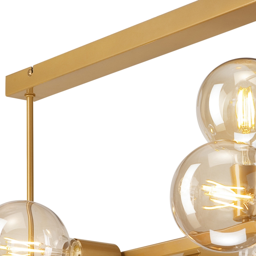 Candelabro suspenso ASTRID 8xE27/60W/230V dourado