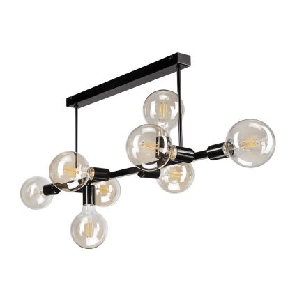 Candelabro suspenso ASTRID 8xE27/60W/230V preto