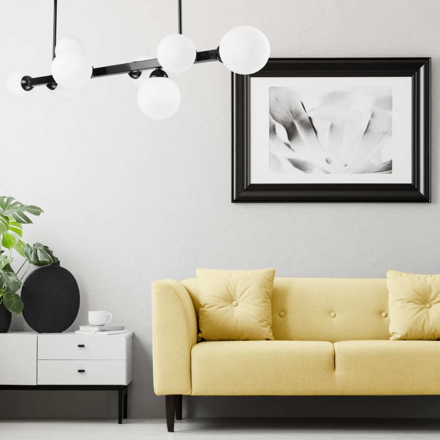 Candelabro suspenso ASTRO 8xG9/5W/230V preto
