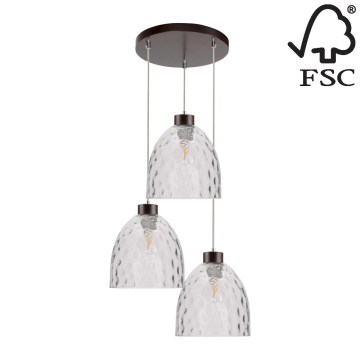 Candelabro suspenso AURA 3xE27/60W/230V faia - certificado por FSC
