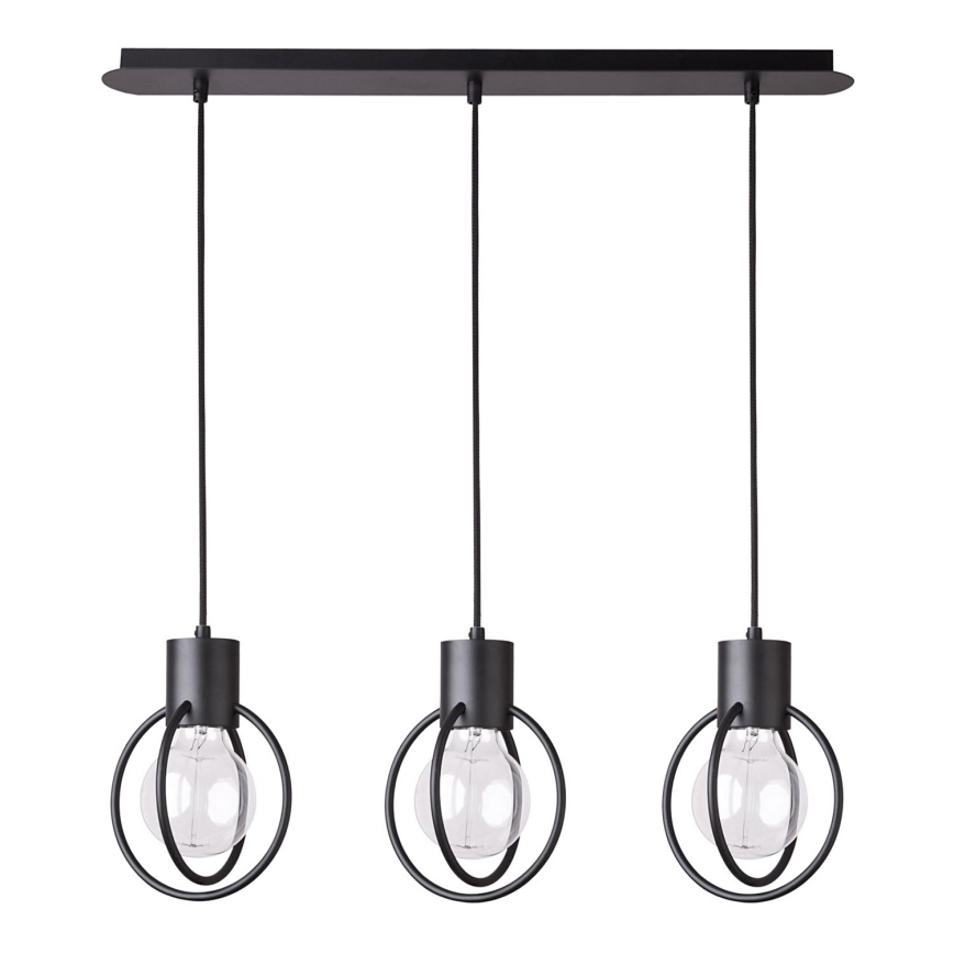Candelabro suspenso AURA 3xE27/60W/230V preto