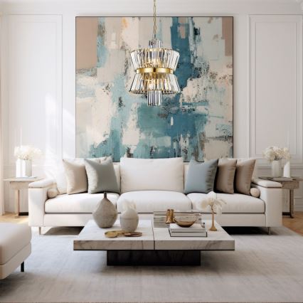Candelabro suspenso AURELIA 8xE14/40W/230V dourada