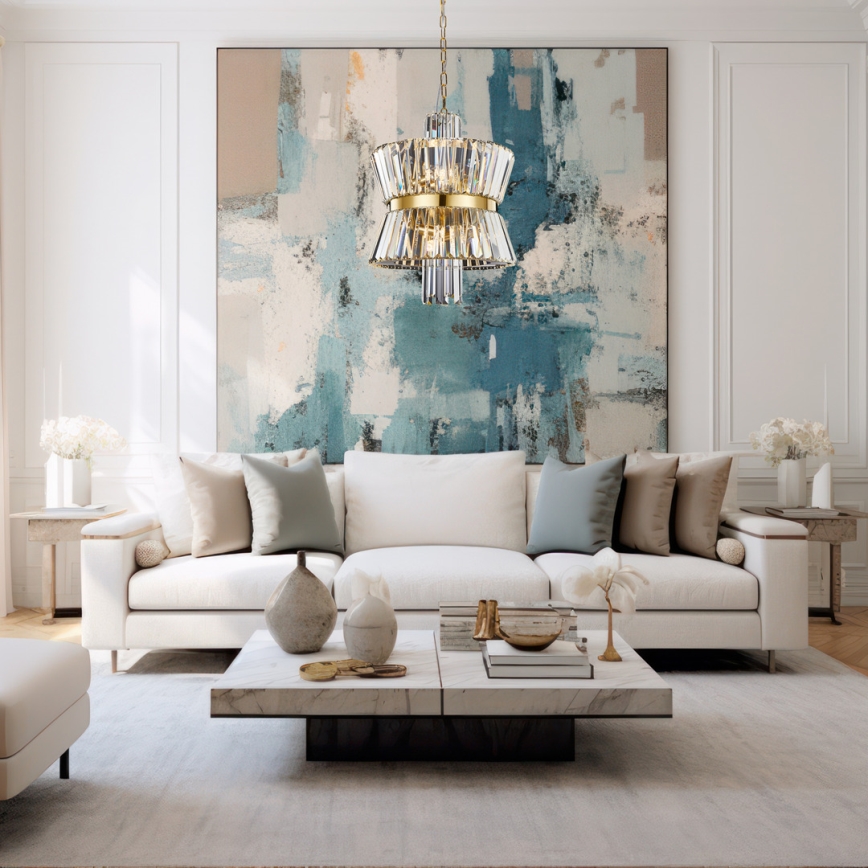 Candelabro suspenso AURELIA 8xE14/40W/230V dourada