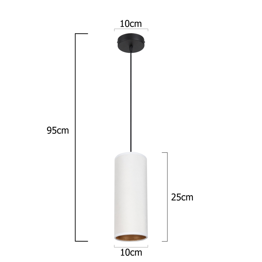 Candelabro suspenso AVALO 1xE27/60W/230V branco