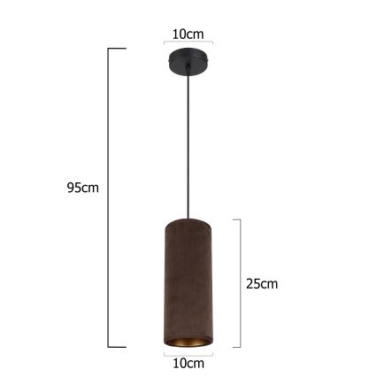 Candelabro suspenso AVALO 1xE27/60W/230V castanho