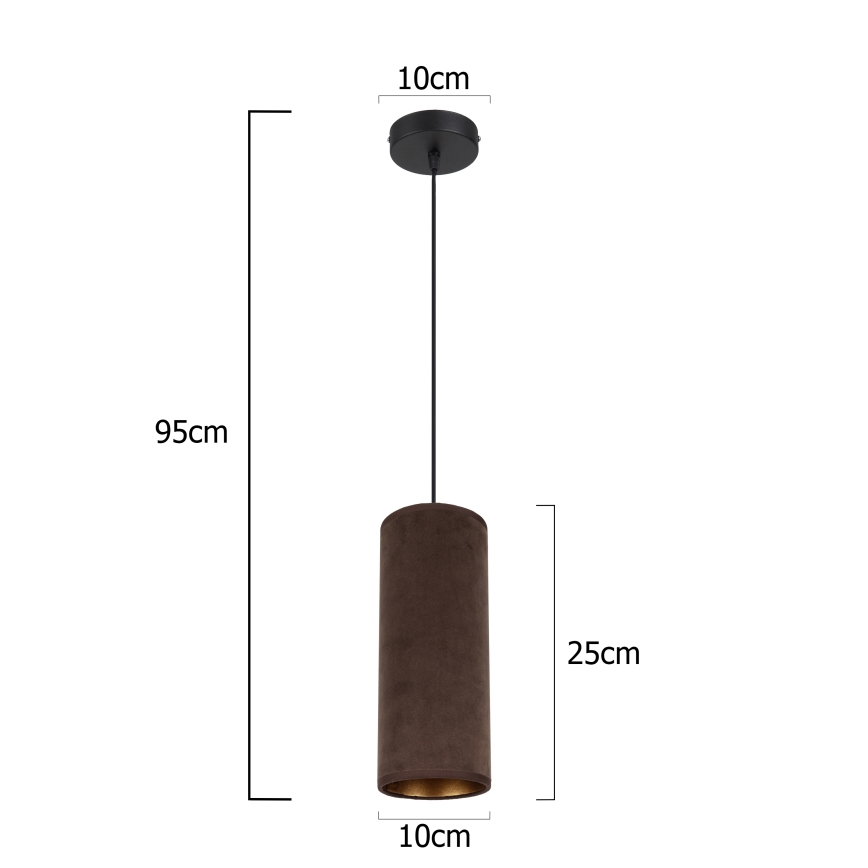 Candelabro suspenso AVALO 1xE27/60W/230V castanho