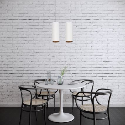 Candelabro suspenso AVALO 2xE27/60W/230V branco