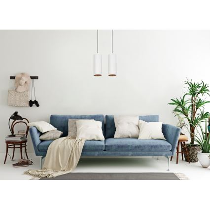 Candelabro suspenso AVALO 2xE27/60W/230V branco