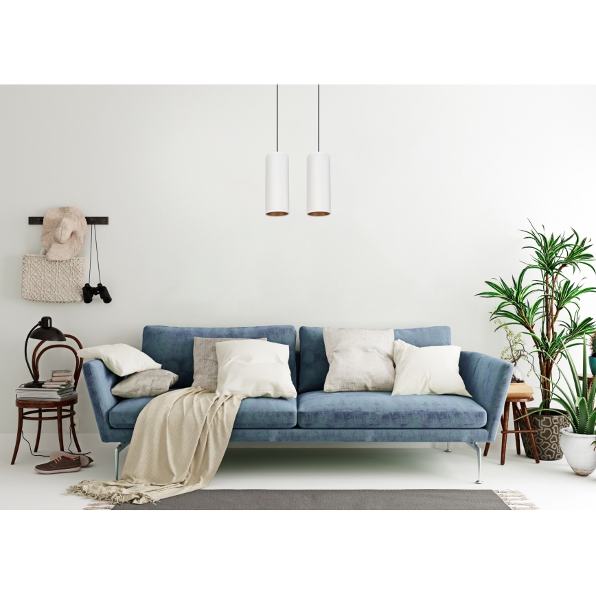 Candelabro suspenso AVALO 2xE27/60W/230V branco