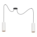 Candelabro suspenso AVALO 2xE27/60W/230V branco