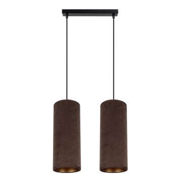 Candelabro suspenso AVALO 2xE27/60W/230V castanho