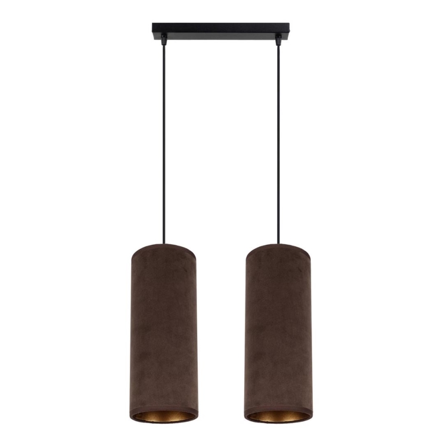 Candelabro suspenso AVALO 2xE27/60W/230V castanho