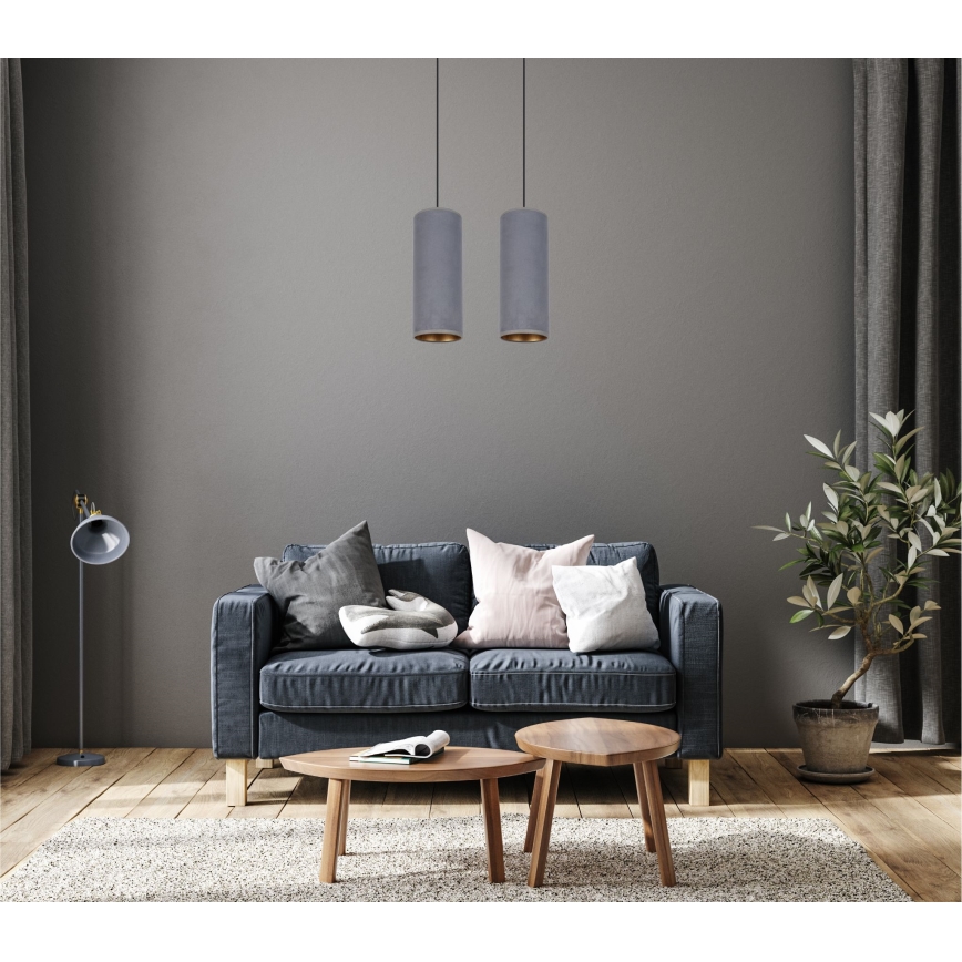 Candelabro suspenso AVALO 2xE27/60W/230V cinzento