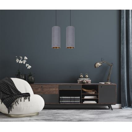 Candelabro suspenso AVALO 2xE27/60W/230V cinzento