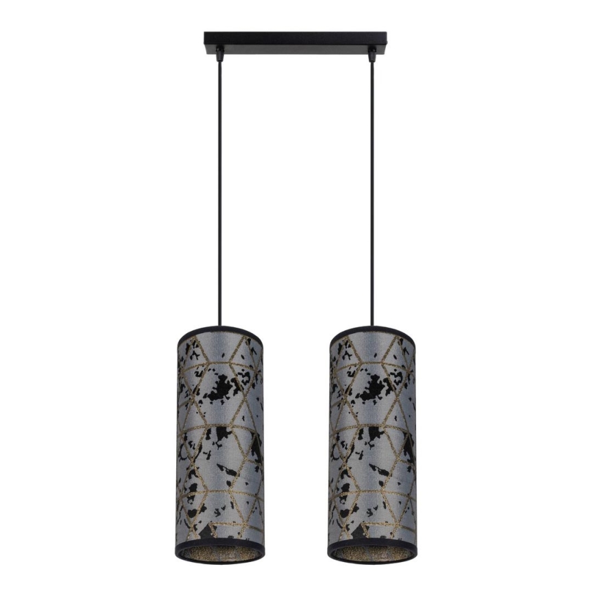 Candelabro suspenso AVALO 2xE27/60W/230V cinzento/preto