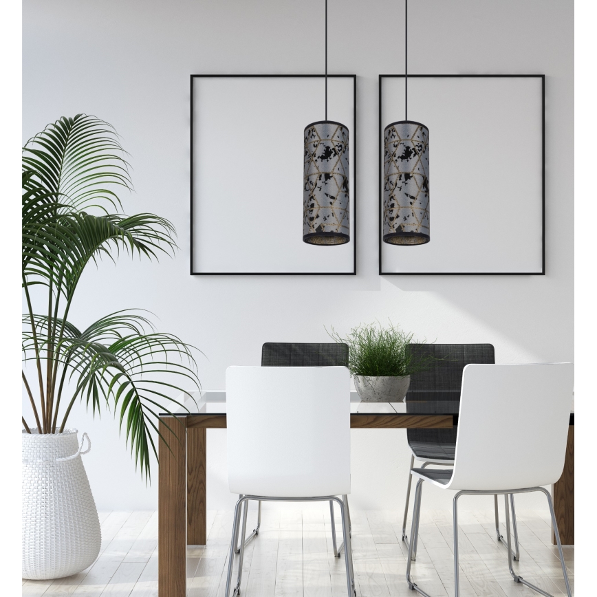 Candelabro suspenso AVALO 2xE27/60W/230V cinzento/preto