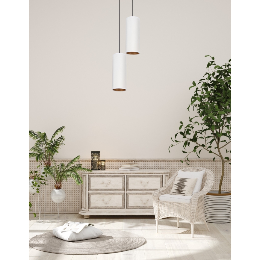 Candelabro suspenso AVALO 2xE27/60W/230V diâmetro 20 cm branco