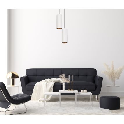 Candelabro suspenso AVALO 2xE27/60W/230V diâmetro 20 cm branco