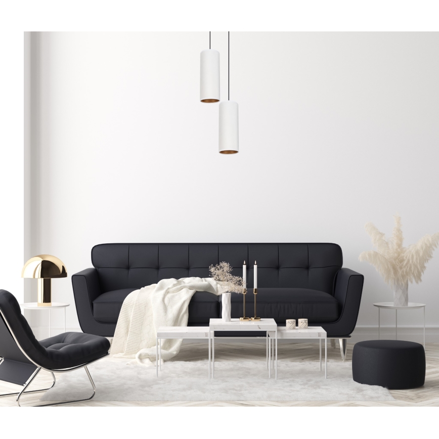 Candelabro suspenso AVALO 2xE27/60W/230V diâmetro 20 cm branco