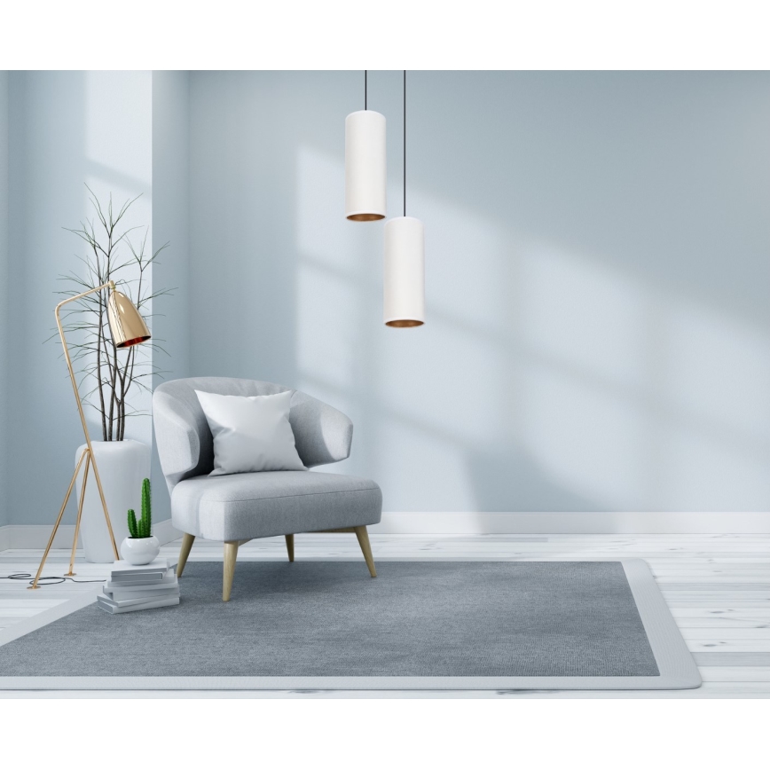 Candelabro suspenso AVALO 2xE27/60W/230V diâmetro 20 cm branco