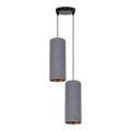 Candelabro suspenso AVALO 2xE27/60W/230V diâmetro 20 cm cinzento