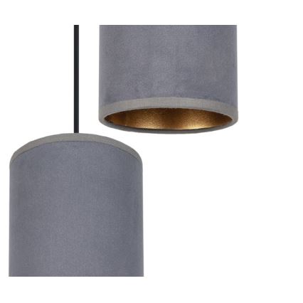 Candelabro suspenso AVALO 2xE27/60W/230V diâmetro 20 cm cinzento