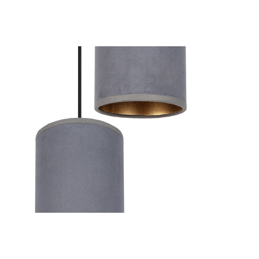 Candelabro suspenso AVALO 2xE27/60W/230V diâmetro 20 cm cinzento