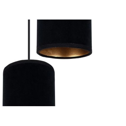 Candelabro suspenso AVALO 2xE27/60W/230V diâmetro 20 cm preto