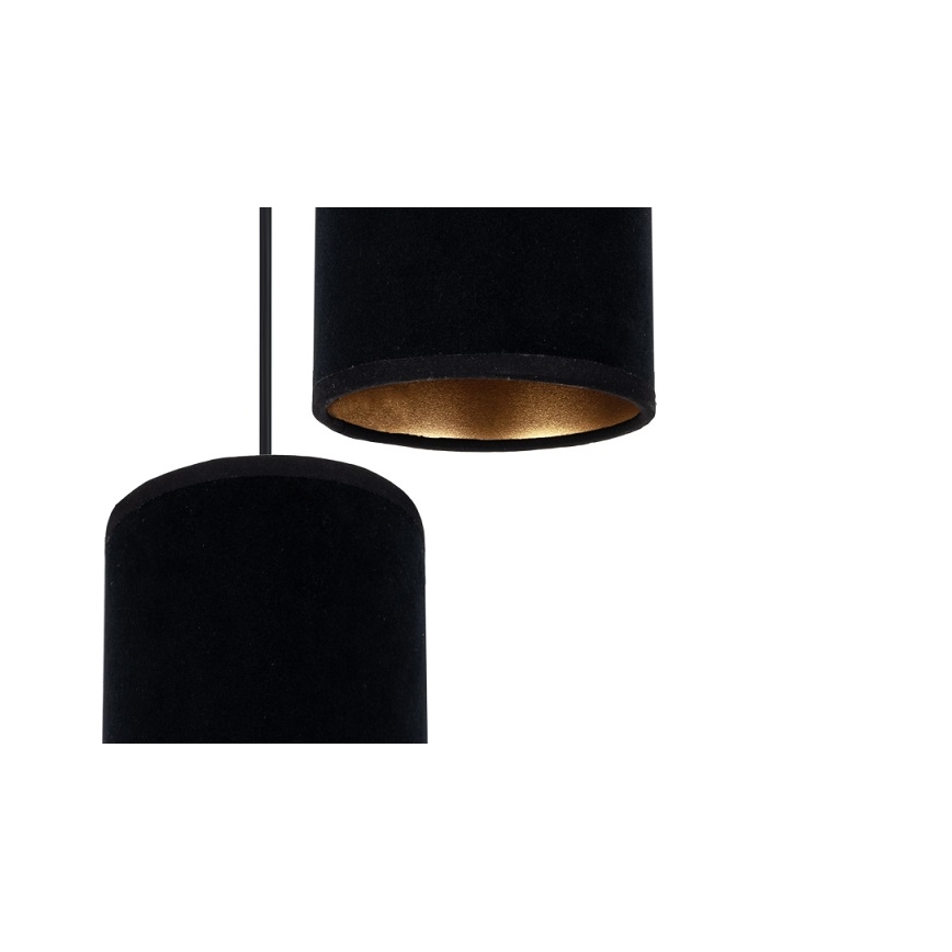 Candelabro suspenso AVALO 2xE27/60W/230V diâmetro 20 cm preto
