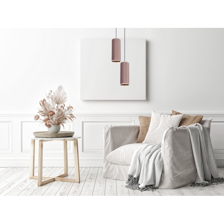 Candelabro suspenso AVALO 2xE27/60W/230V diâmetro 20 cm rosa