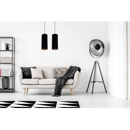 Candelabro suspenso AVALO 2xE27/60W/230V preto