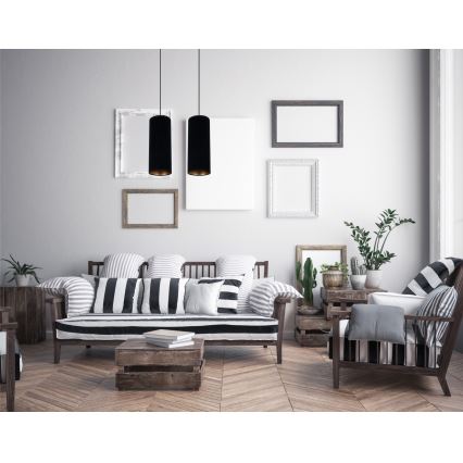 Candelabro suspenso AVALO 2xE27/60W/230V preto