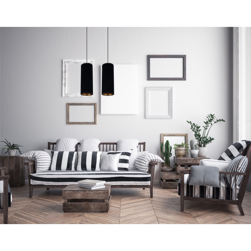 Candelabro suspenso AVALO 2xE27/60W/230V preto