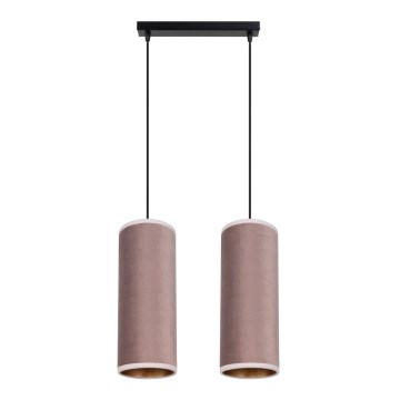 Candelabro suspenso AVALO 2xE27/60W/230V rosa