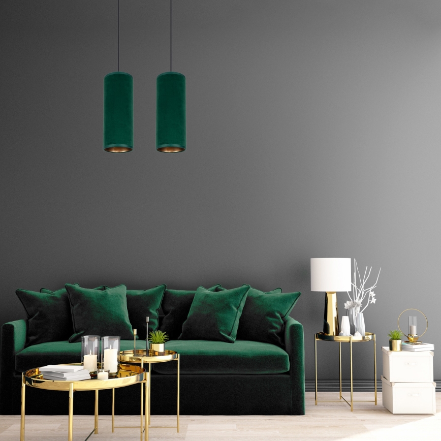 Candelabro suspenso AVALO 2xE27/60W/230V verde