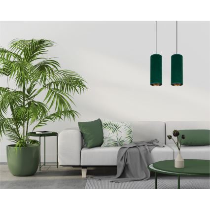 Candelabro suspenso AVALO 2xE27/60W/230V verde