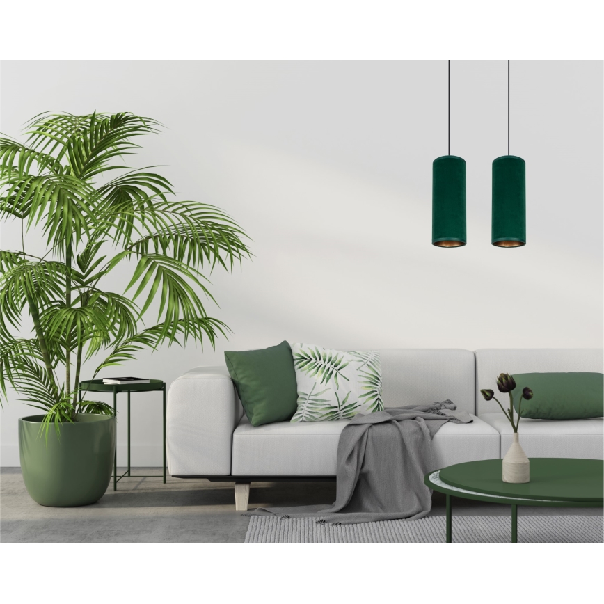 Candelabro suspenso AVALO 2xE27/60W/230V verde