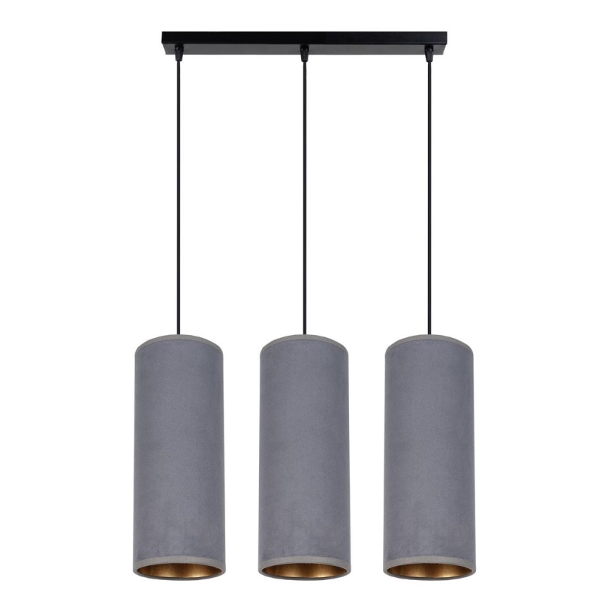 Candelabro suspenso AVALO 3xE27/60W/230V cinzento