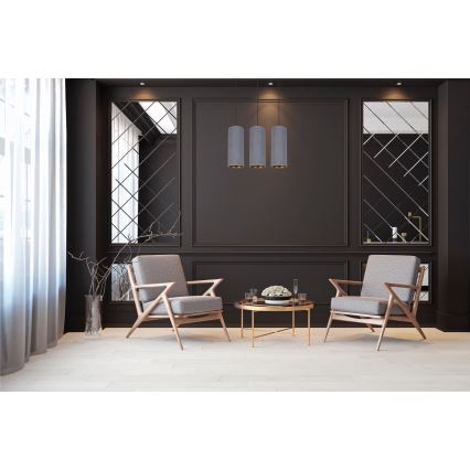 Candelabro suspenso AVALO 3xE27/60W/230V cinzento