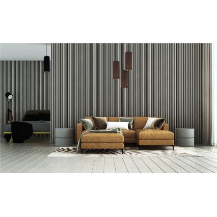 Candelabro suspenso AVALO 3xE27/60W/230V diâmetro 35 cm castanho