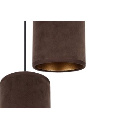 Candelabro suspenso AVALO 3xE27/60W/230V diâmetro 35 cm castanho