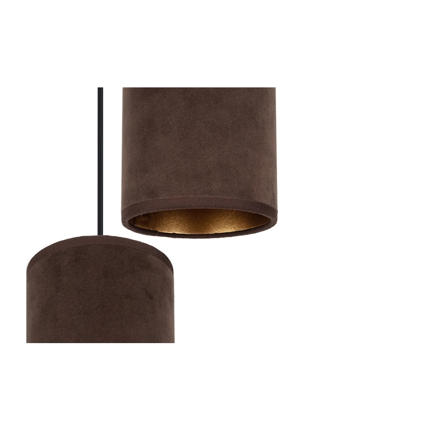 Candelabro suspenso AVALO 3xE27/60W/230V diâmetro 35 cm castanho