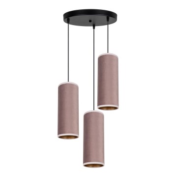 Candelabro suspenso AVALO 3xE27/60W/230V diâmetro 35 cm rosa