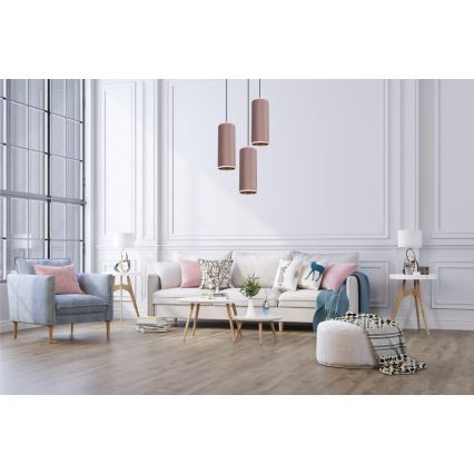 Candelabro suspenso AVALO 3xE27/60W/230V diâmetro 35 cm rosa