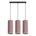 Candelabro suspenso AVALO 3xE27/60W/230V rosa