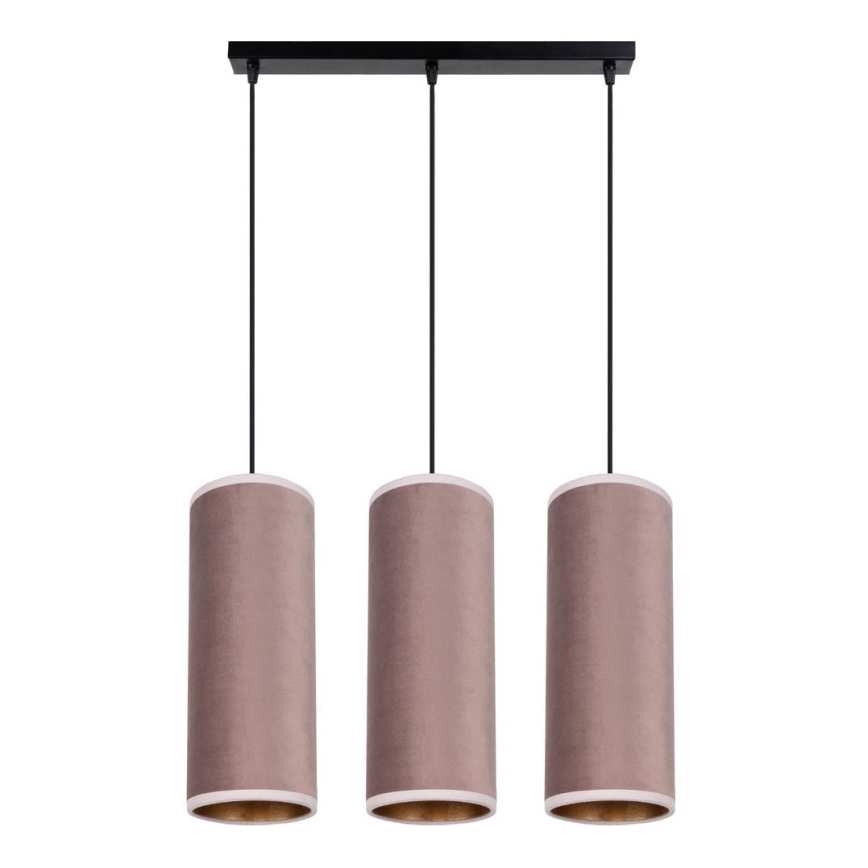 Candelabro suspenso AVALO 3xE27/60W/230V rosa