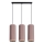 Candelabro suspenso AVALO 3xE27/60W/230V rosa