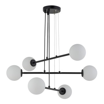 Candelabro suspenso BALANS 6xG9/12W/230V preto